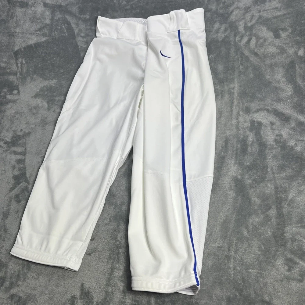 Nike Pants Mens Large White Blue Team Baseball‎ Piped Performance BQ5489-108